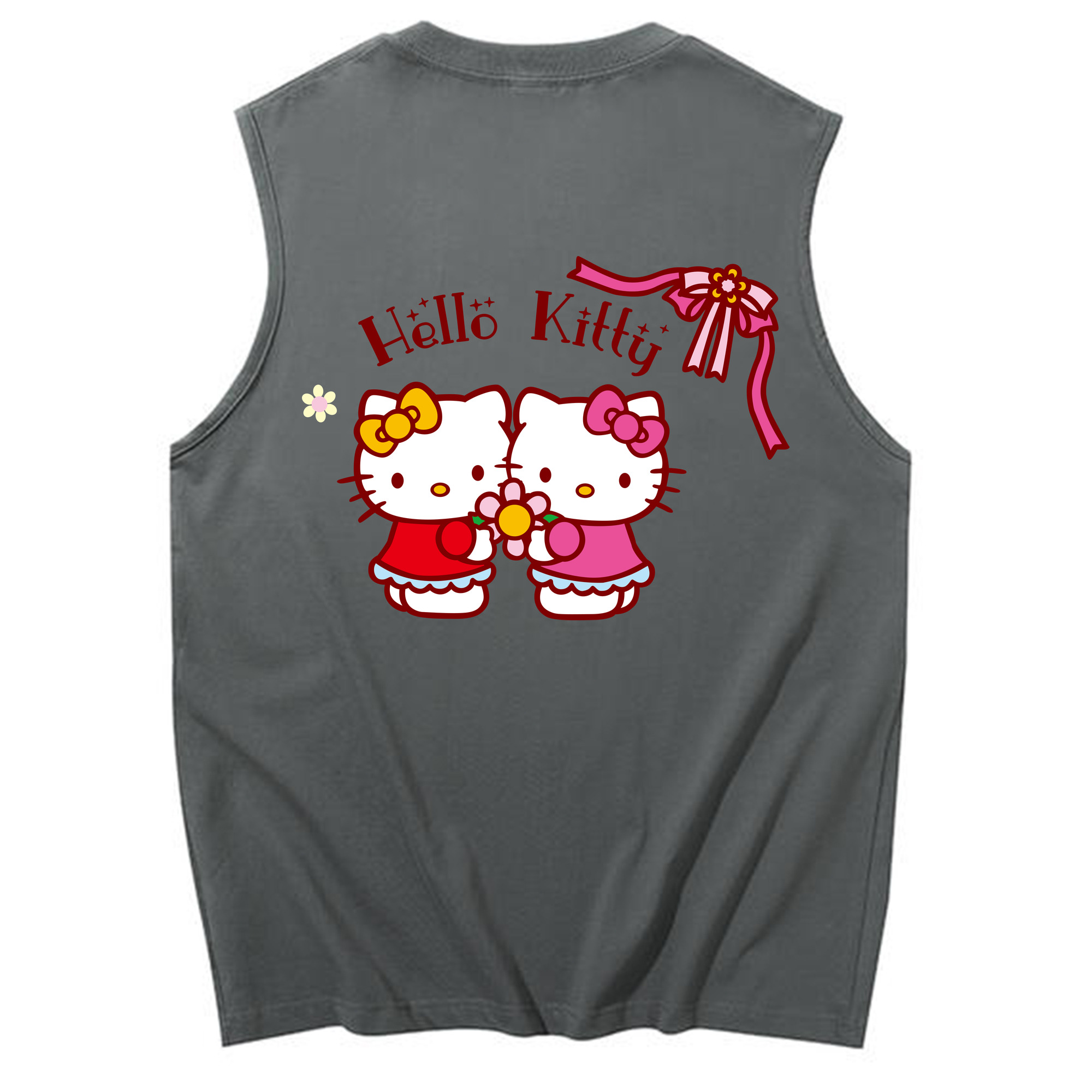 （画像用） Hello Kitty ハローキティ コットン100％タンクトップ（背面プリント）